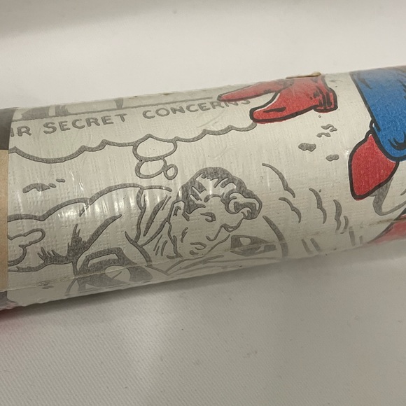VTG 70s DC Comics Superman Norwalk Wash Strip wallpaper 1 bolt (21in x 33ft) - Picture 11 of 11